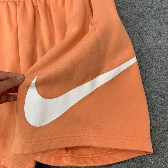 Nike Sportswear Club Short Mens M Orange Elasticated Drawstring Waist Bold Logo - Picture 3 of 15